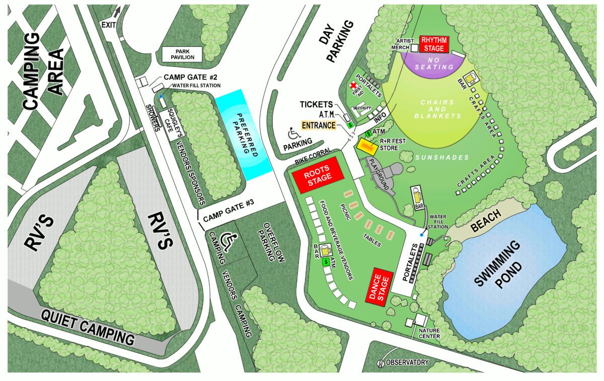 Festival Map Rhythm & Roots Festival